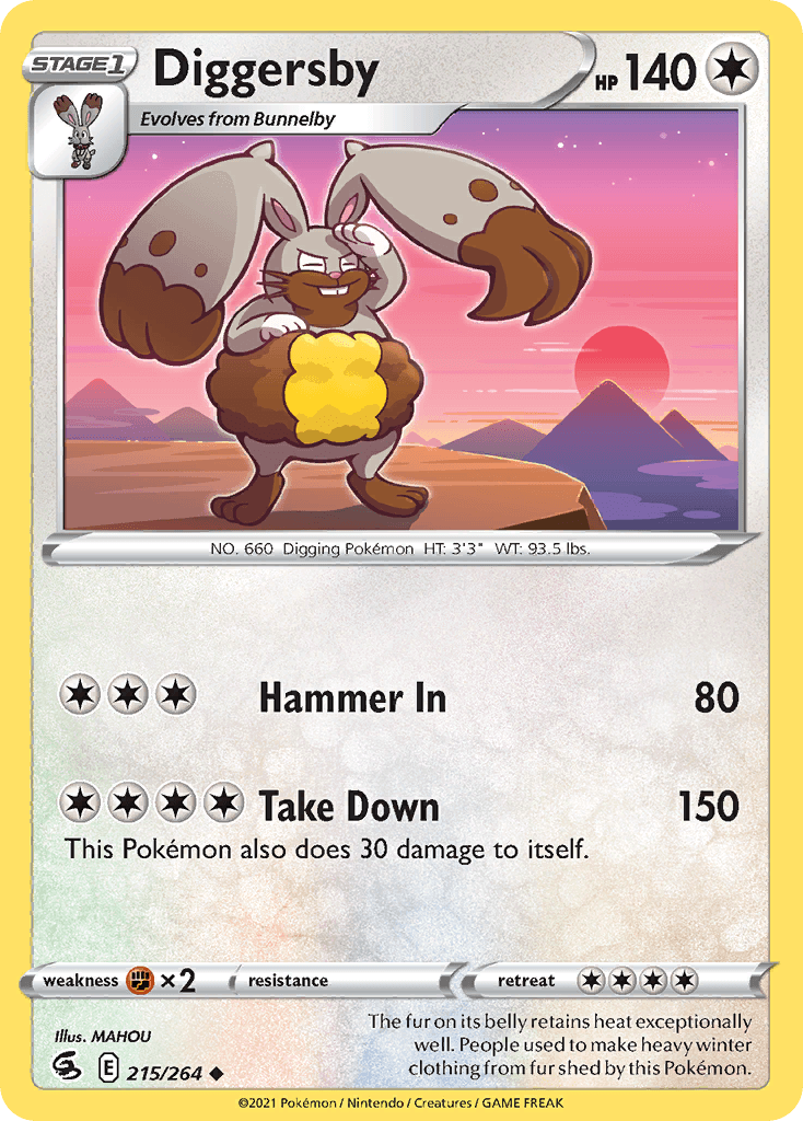 Diggersby, kortbilde fra pokemontcg.io