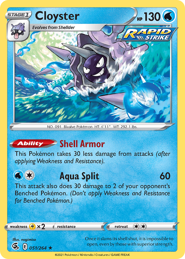 Cloyster, kortbilde fra pokemontcg.io