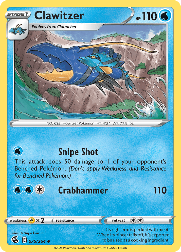 Clawitzer, kortbilde fra pokemontcg.io