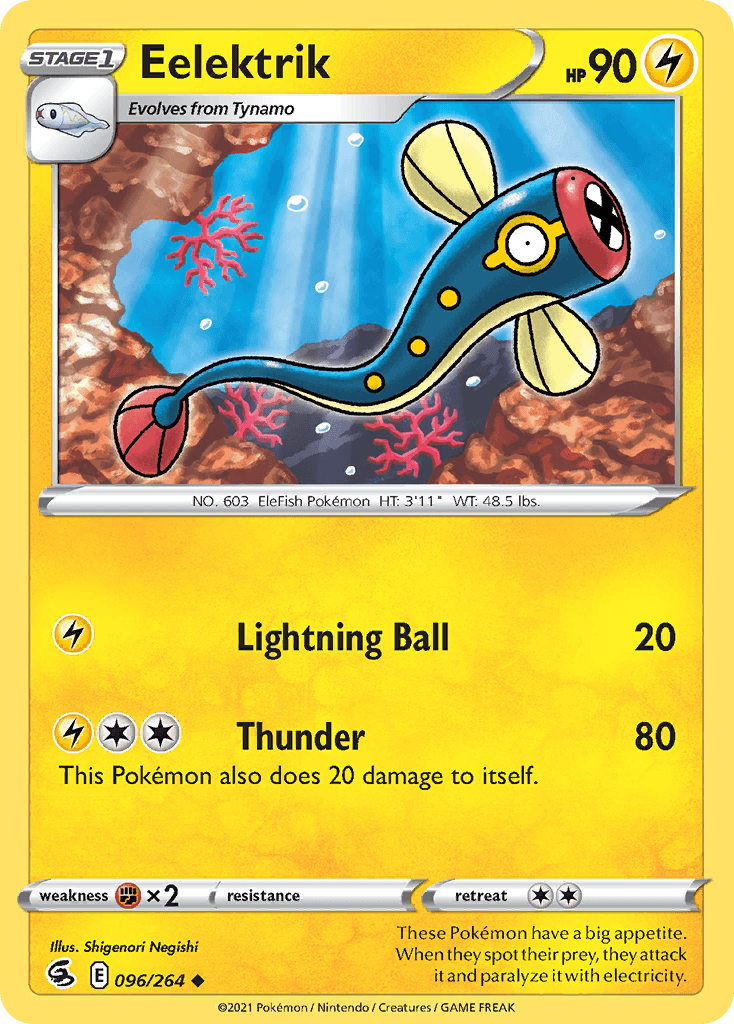 Eelektrik, kortbilde fra pokemontcg.io
