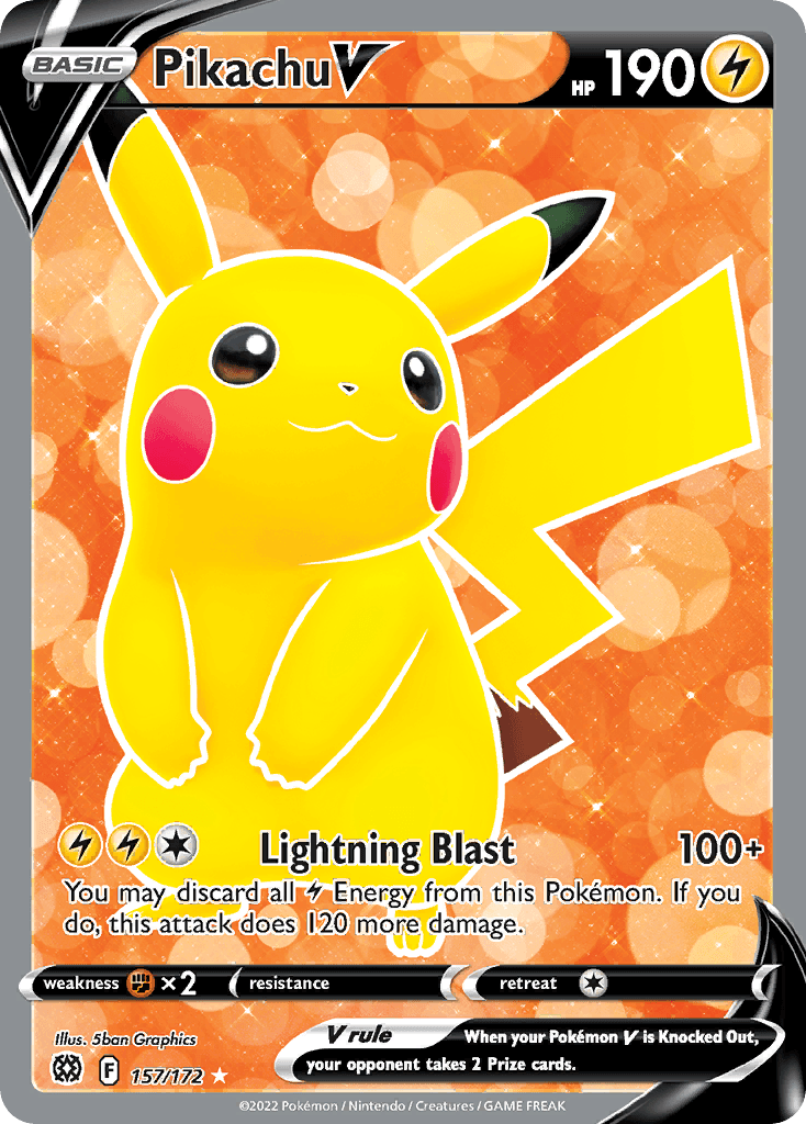 Pikachu V, kortbilde fra pokemontcg.io