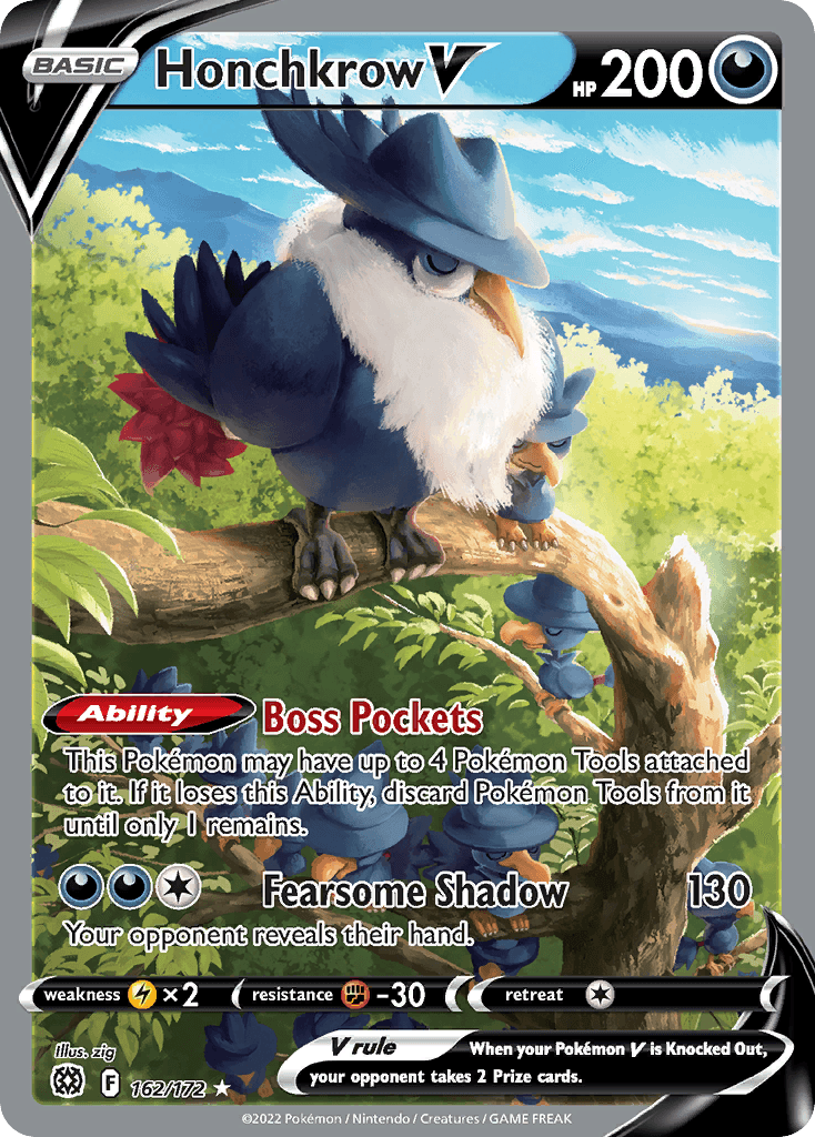 Honchkrow V, kortbilde fra pokemontcg.io