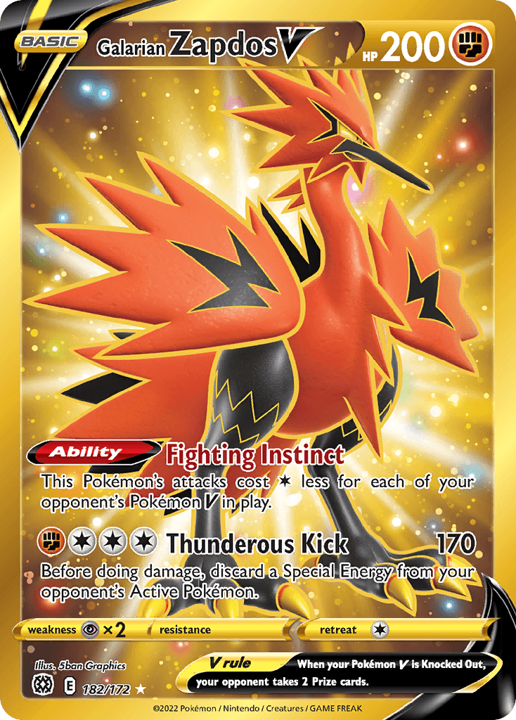 Galarian Zapdos V, kortbilde fra pokemontcg.io