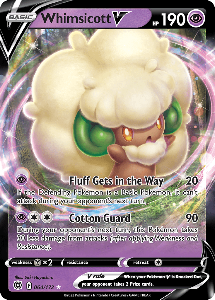Whimsicott V, kortbilde fra pokemontcg.io