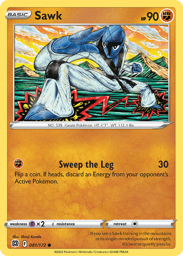 Sawk, kortbilde fra pokemontcg.io