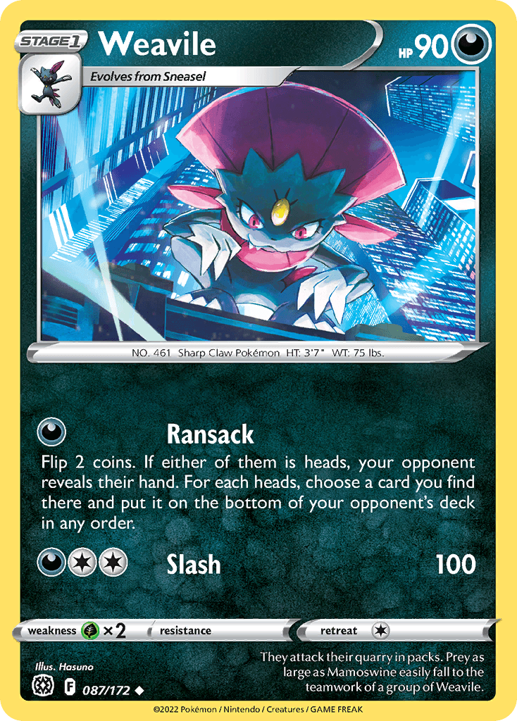 Weavile, kortbilde fra pokemontcg.io