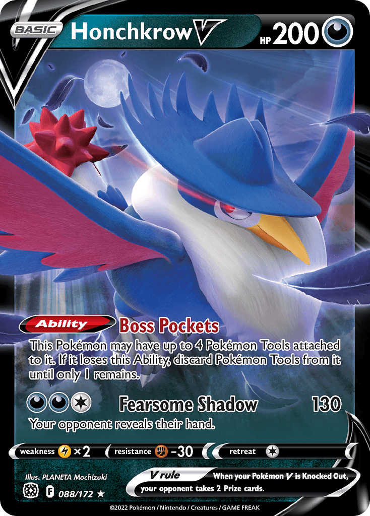 Honchkrow V, kortbilde fra pokemontcg.io