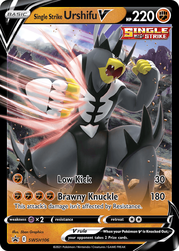 Single Strike Urshifu V, kortbilde fra pokemontcg.io
