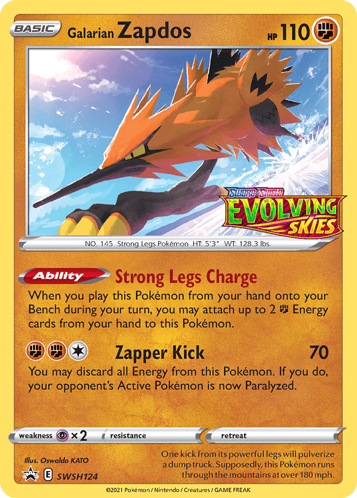 Galarian Zapdos, kortbilde fra pokemontcg.io