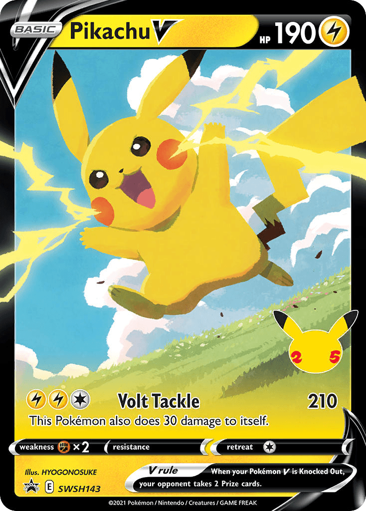 Pikachu V, kortbilde fra pokemontcg.io
