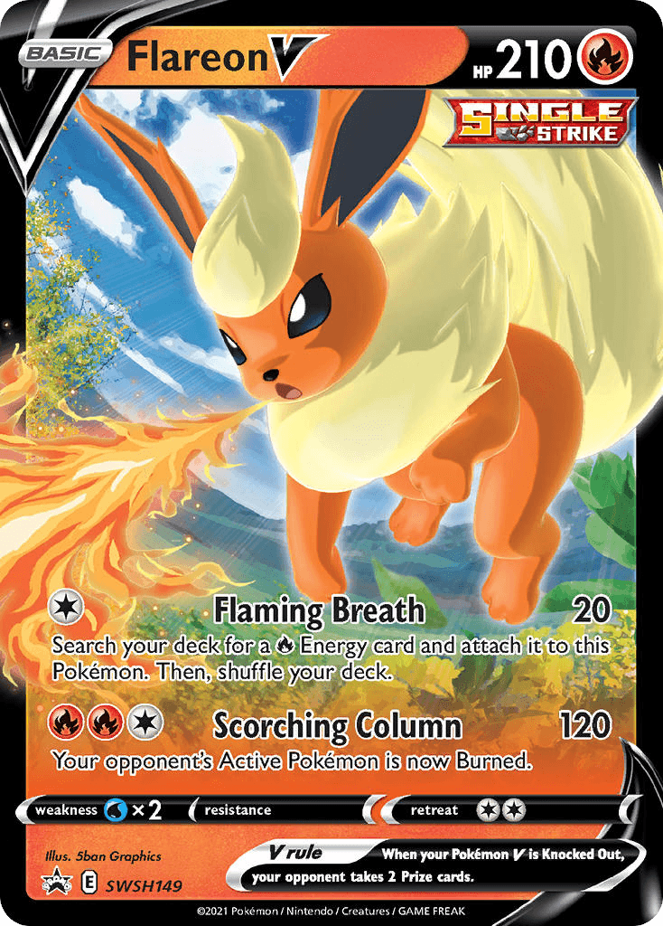 Flareon V, kortbilde fra pokemontcg.io