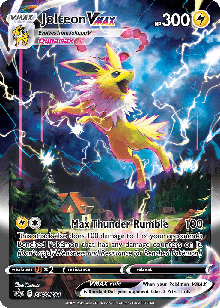 Jolteon VMAX, kortbilde fra pokemontcg.io