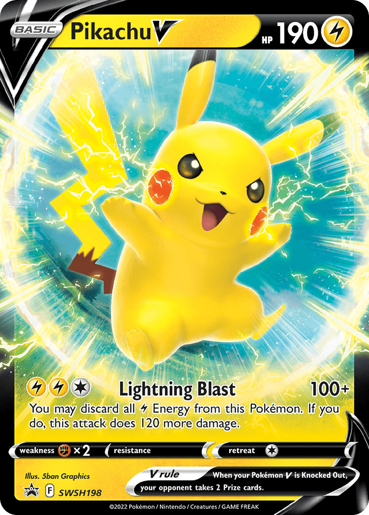 Pikachu V, kortbilde fra pokemontcg.io