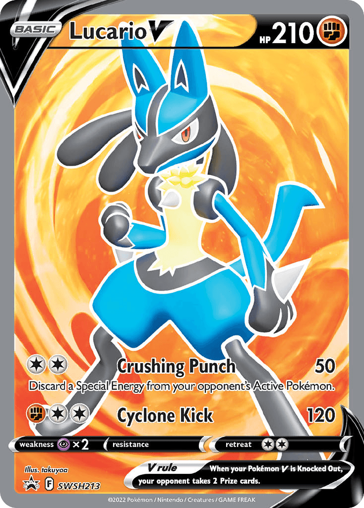 Lucario V, kortbilde fra pokemontcg.io