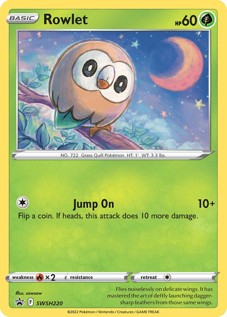 Rowlet, kortbilde fra pokemontcg.io