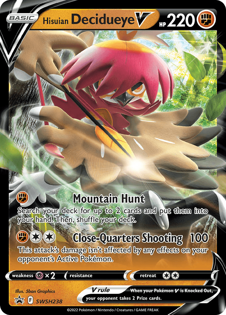 Hisuian Decidueye V, kortbilde fra pokemontcg.io