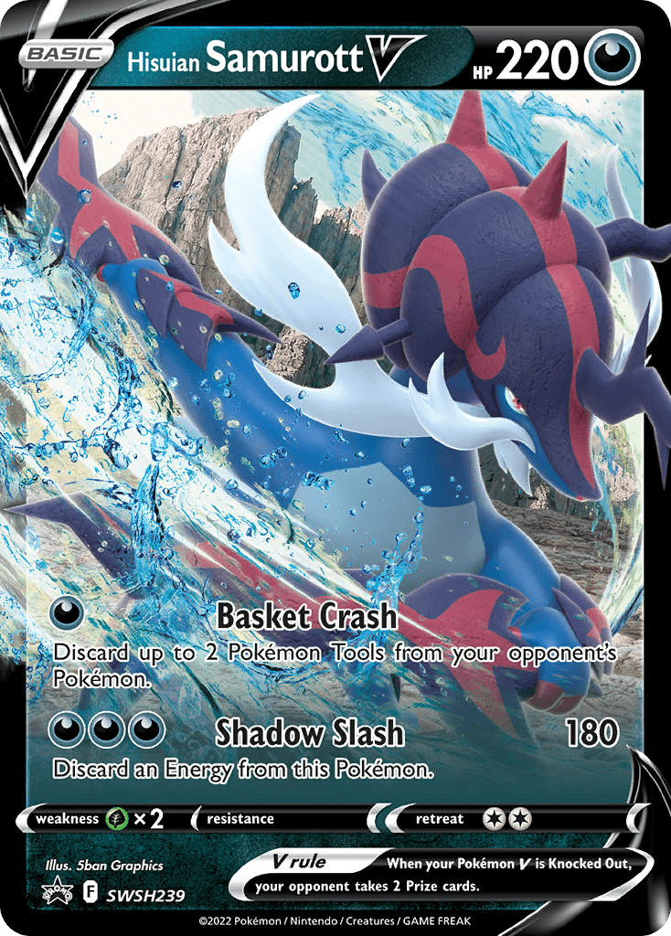 Hisuian Samurott V, kortbilde fra pokemontcg.io