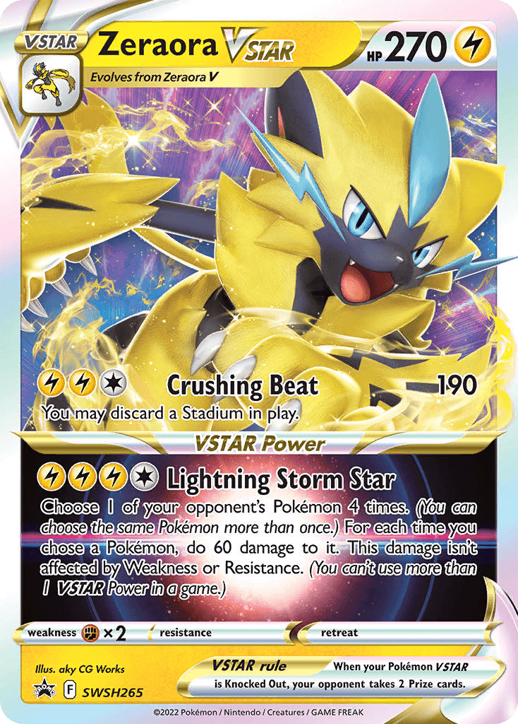 Zeraora VSTAR, kortbilde fra pokemontcg.io