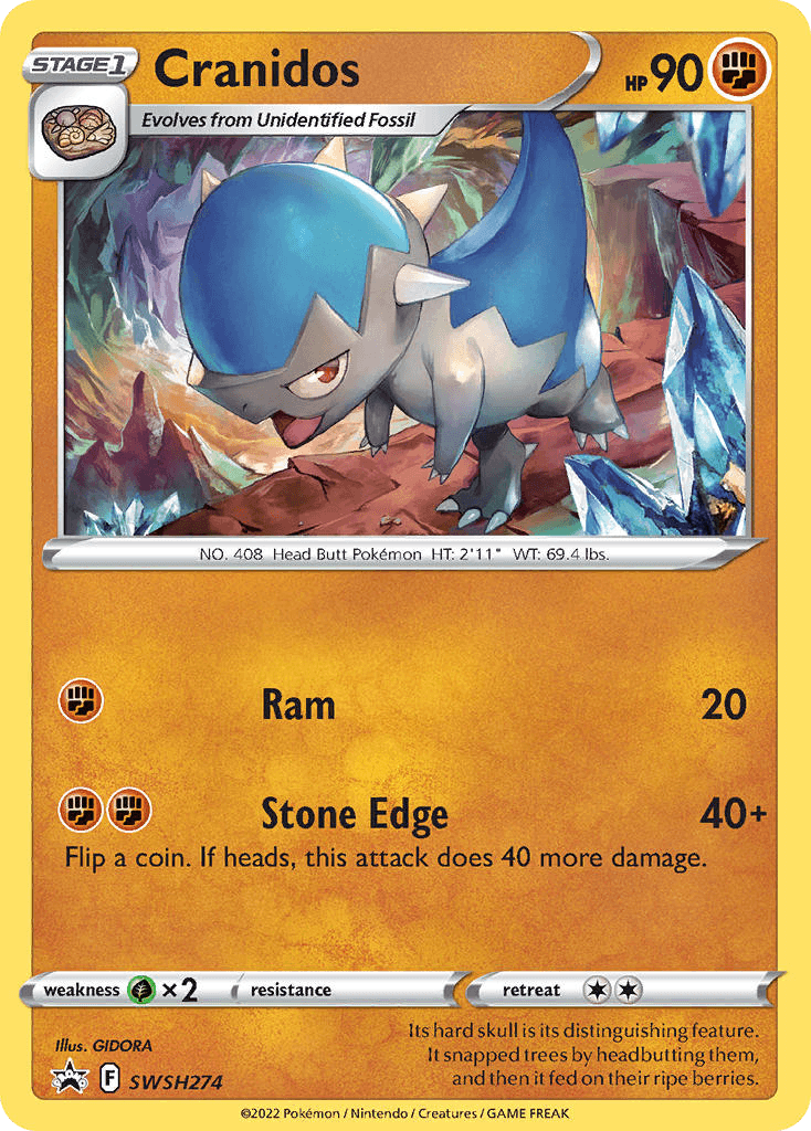 Cranidos, kortbilde fra pokemontcg.io