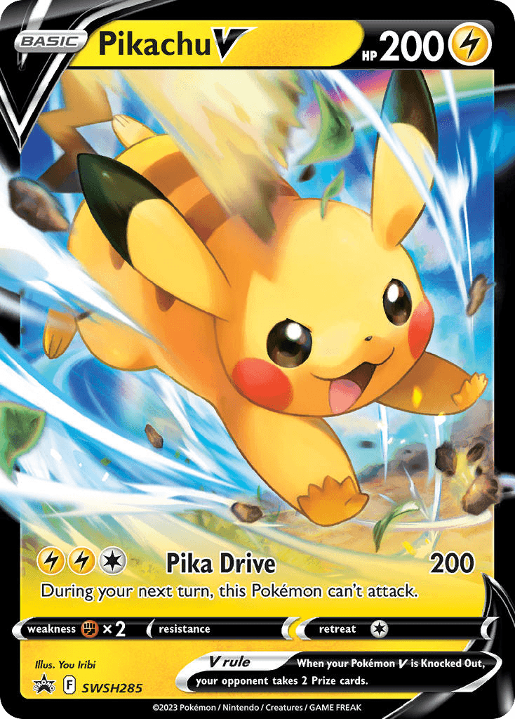 Pikachu V, kortbilde fra pokemontcg.io