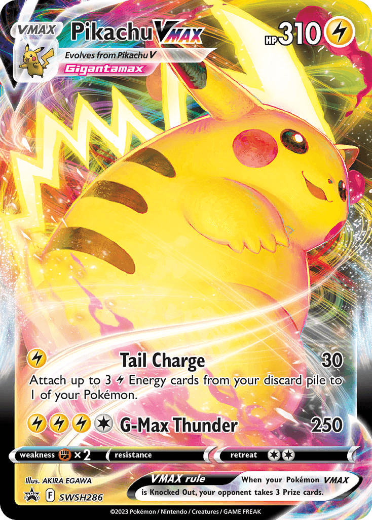 Pikachu VMAX, kortbilde fra pokemontcg.io