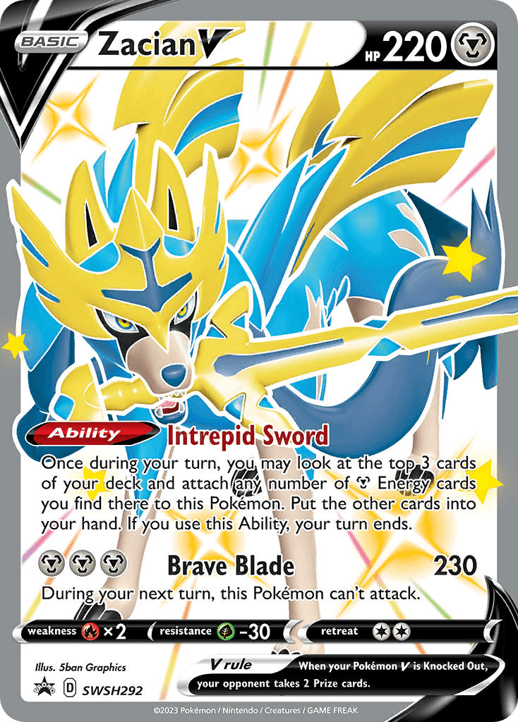Zacian V, kortbilde fra pokemontcg.io