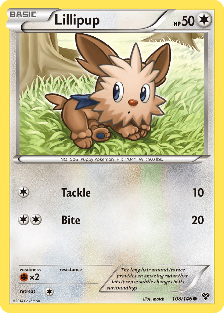 Lillipup, kortbilde fra pokemontcg.io