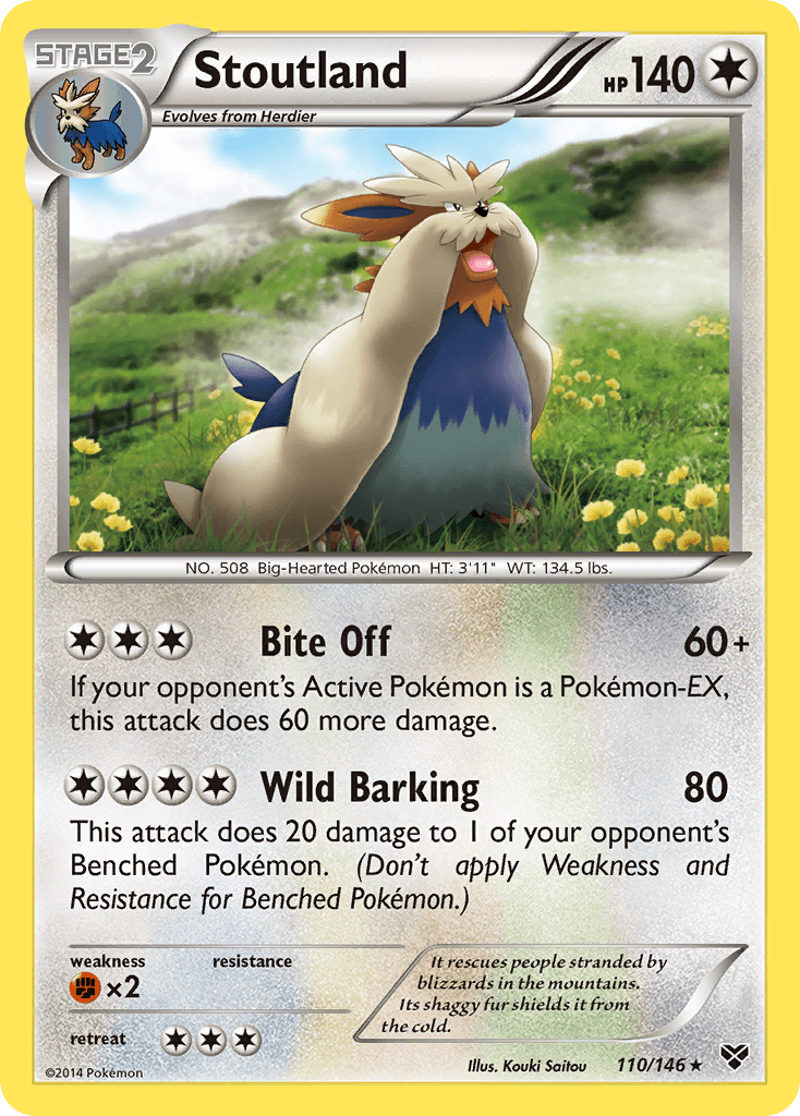 Stoutland, kortbilde fra pokemontcg.io