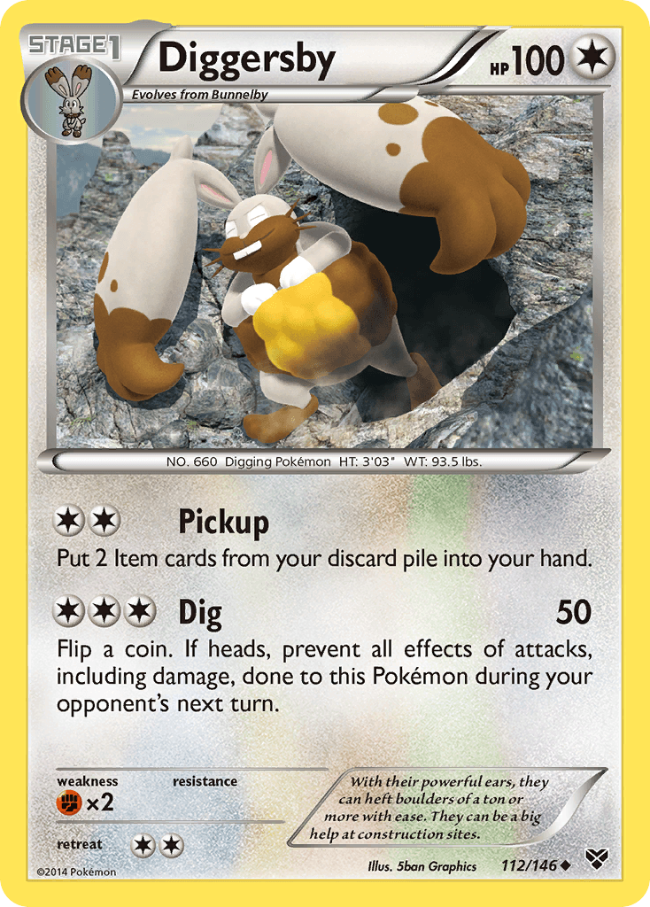 Diggersby, kortbilde fra pokemontcg.io