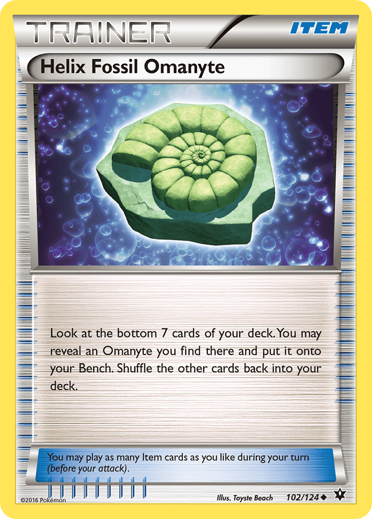 Helix Fossil Omanyte, kortbilde fra pokemontcg.io