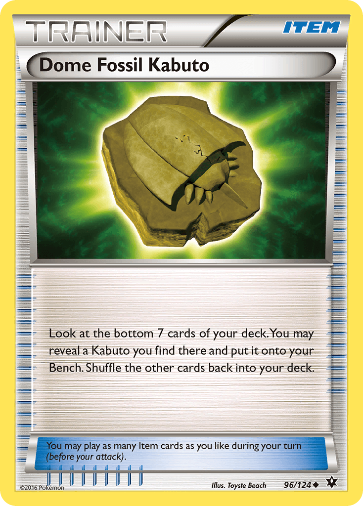 Dome Fossil Kabuto, kortbilde fra pokemontcg.io