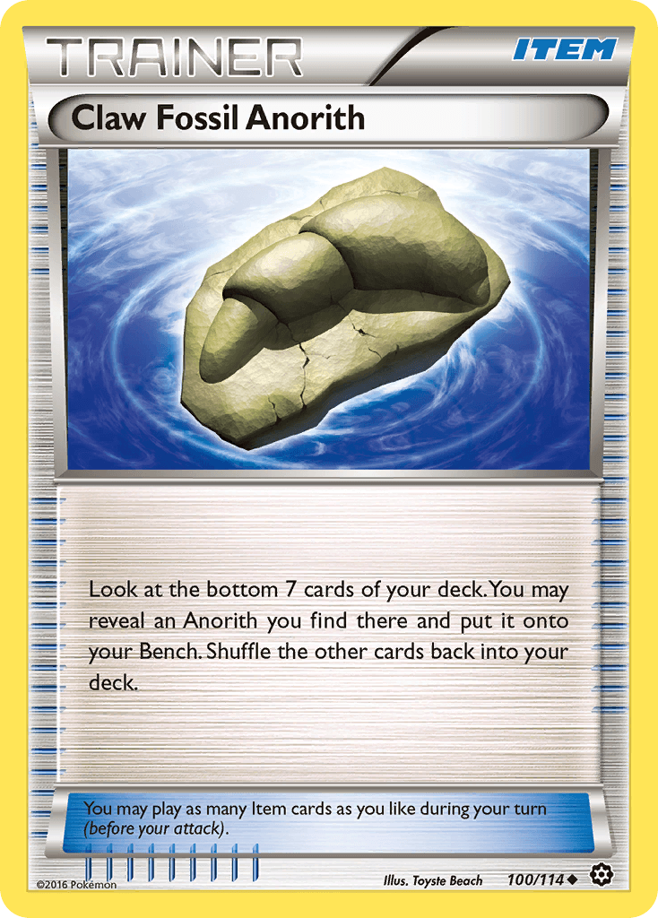 Claw Fossil Anorith, kortbilde fra pokemontcg.io