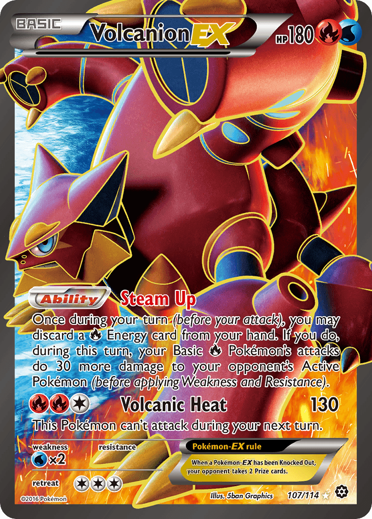 Volcanion-EX, kortbilde fra pokemontcg.io