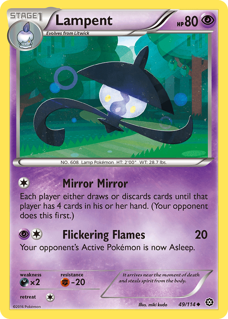 Lampent, kortbilde fra pokemontcg.io