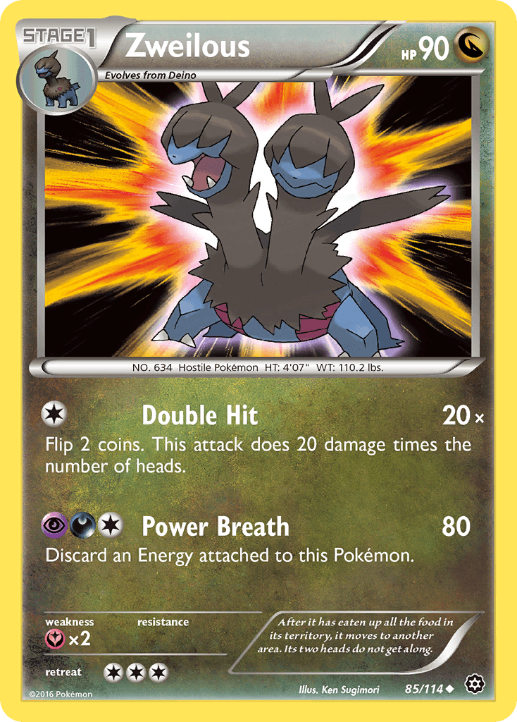 Zweilous, kortbilde fra pokemontcg.io