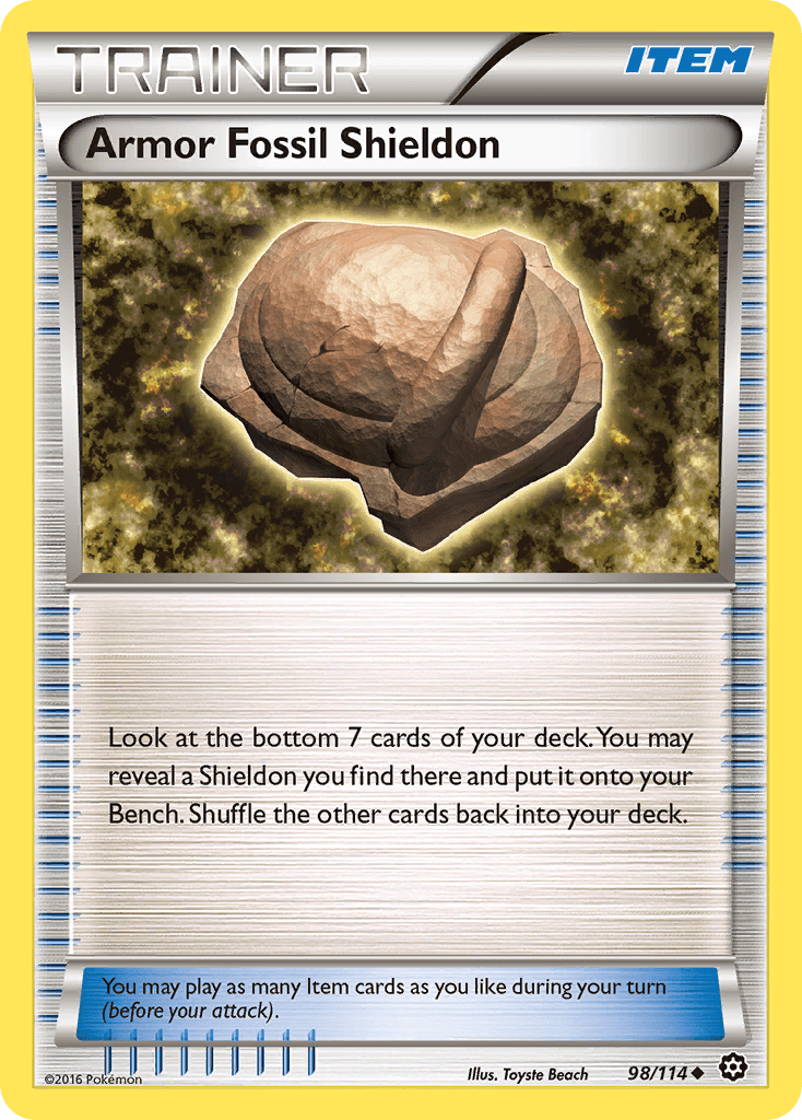 Armor Fossil Shieldon, kortbilde fra pokemontcg.io