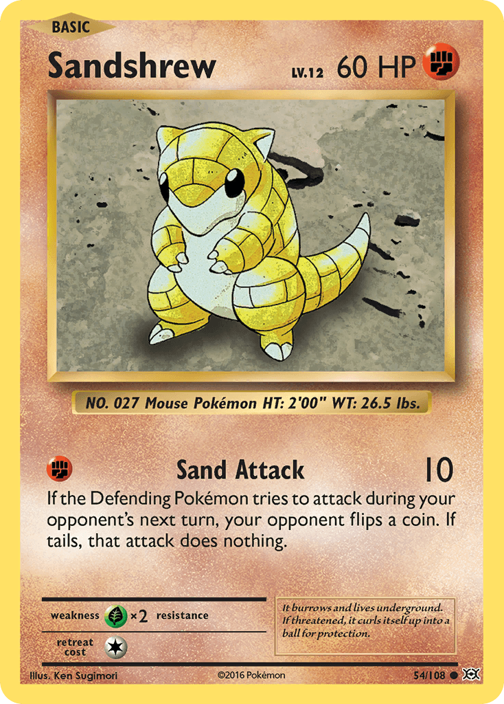 Sandshrew, kortbilde fra pokemontcg.io