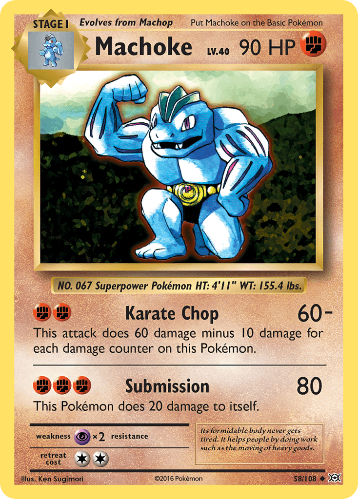 Machoke, kortbilde fra pokemontcg.io