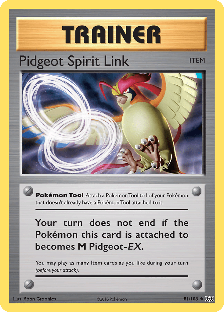 Pidgeot Spirit Link, kortbilde fra pokemontcg.io