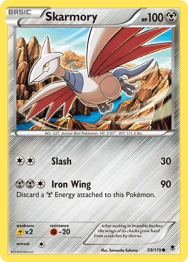 Skarmory, kortbilde fra pokemontcg.io