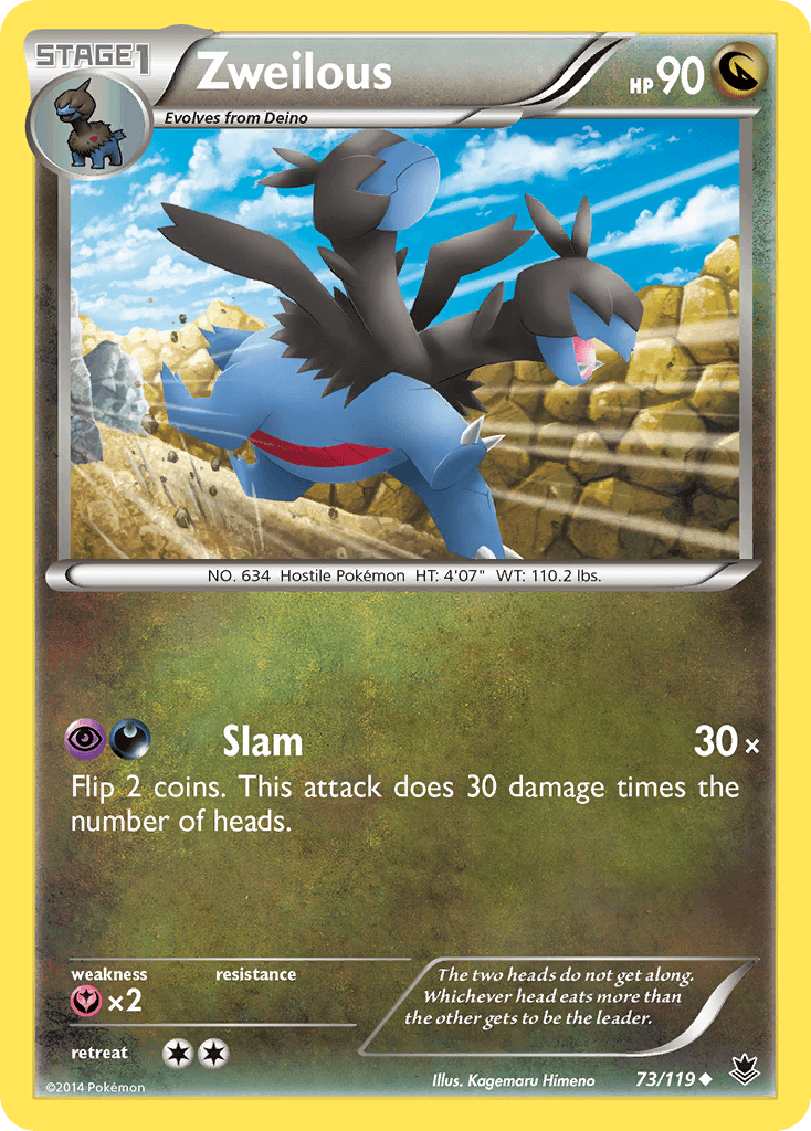 Zweilous, kortbilde fra pokemontcg.io