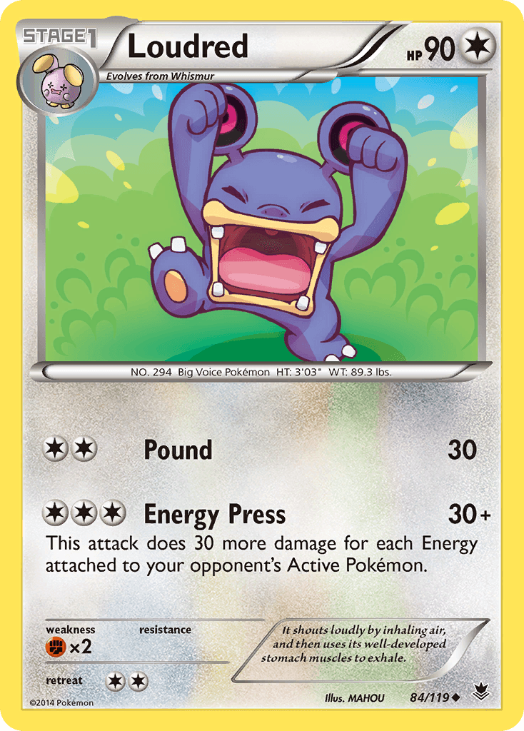 Loudred, kortbilde fra pokemontcg.io