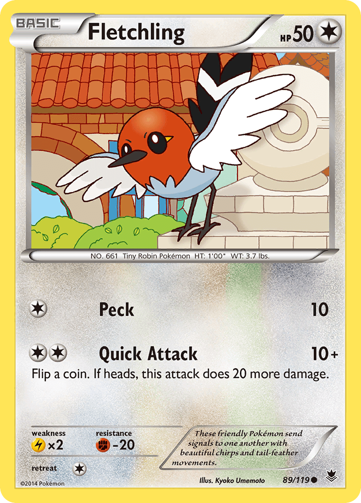 Fletchling, kortbilde fra pokemontcg.io