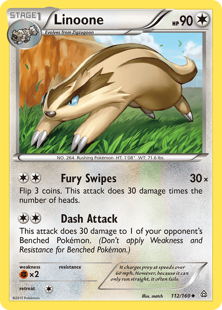 Linoone, kortbilde fra pokemontcg.io