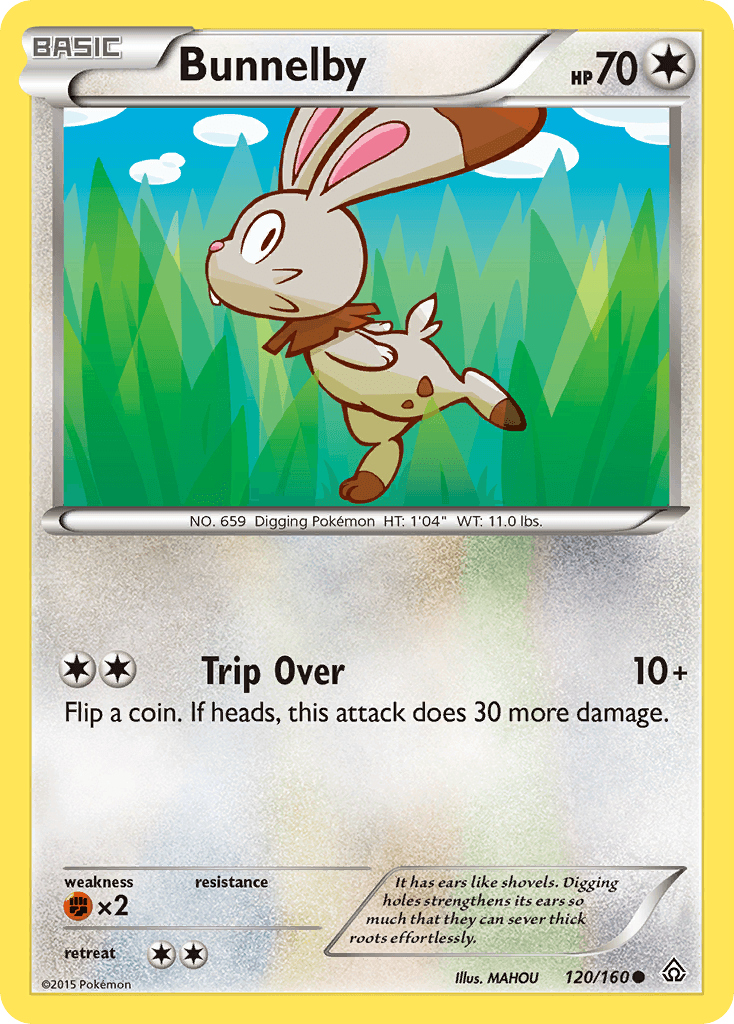Bunnelby, kortbilde fra pokemontcg.io