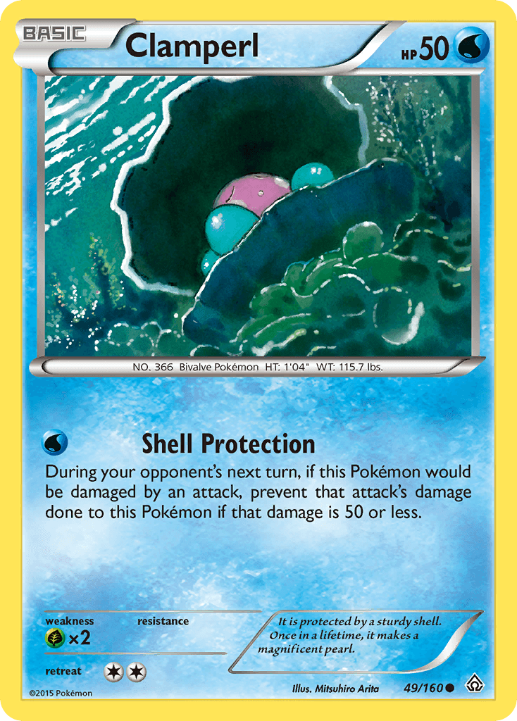 Clamperl, kortbilde fra pokemontcg.io