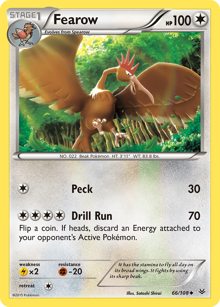 Fearow, kortbilde fra pokemontcg.io