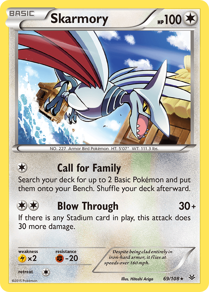 Skarmory, kortbilde fra pokemontcg.io