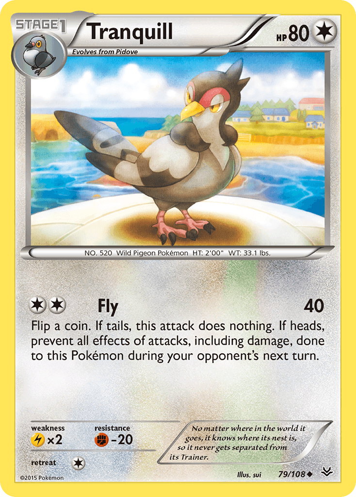 Tranquill, kortbilde fra pokemontcg.io