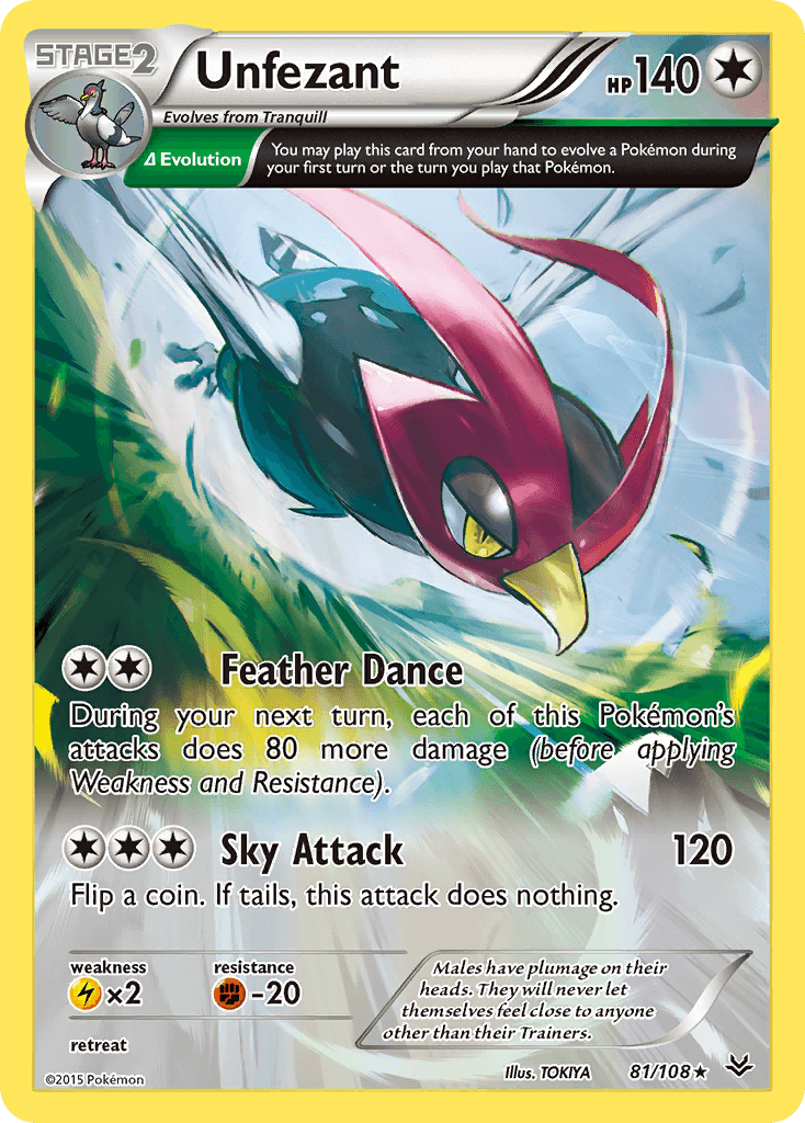 Unfezant, kortbilde fra pokemontcg.io